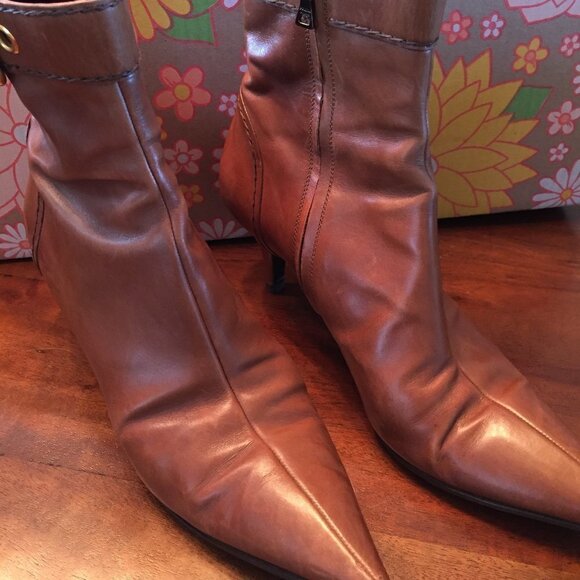 Prada Leather Ankle Boots with Buckle - Picture 5 of 16